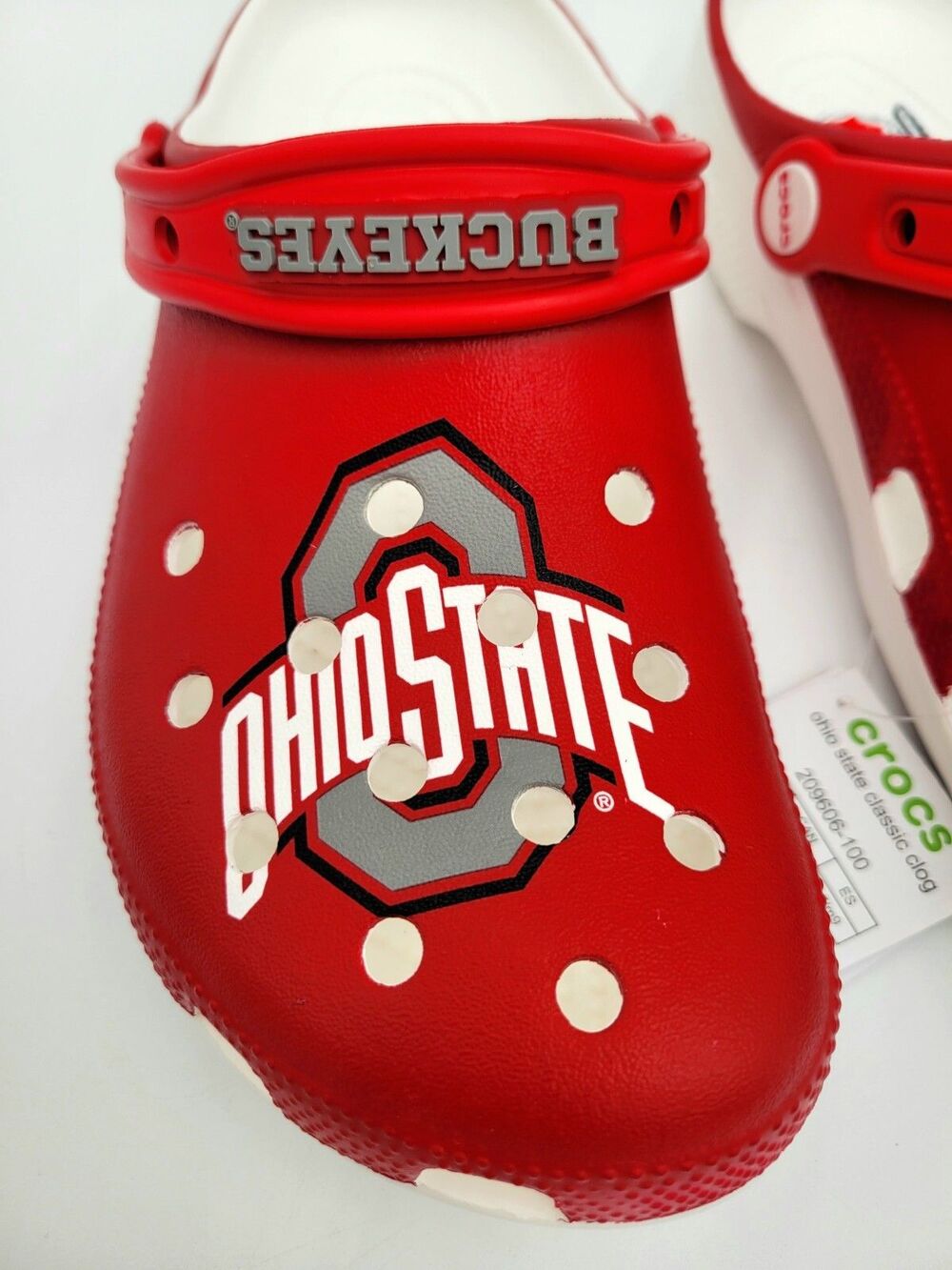 Ohio State Buckeyes Crocs Classic Clogs Men's 9 / W11 NEW - Picture 3 of 9